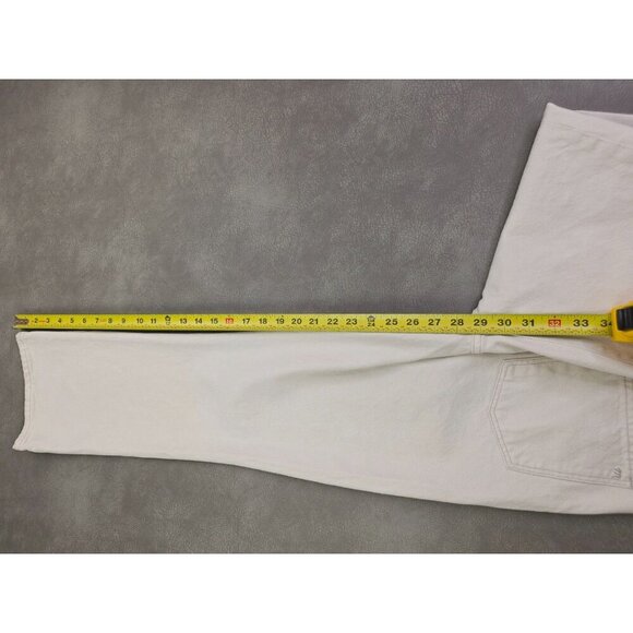 Madewell Size 26X29 Womens Vanilla Retro Crop Bootcut Denim 5 Pocket Logo Jeans - Picture 8 of 13